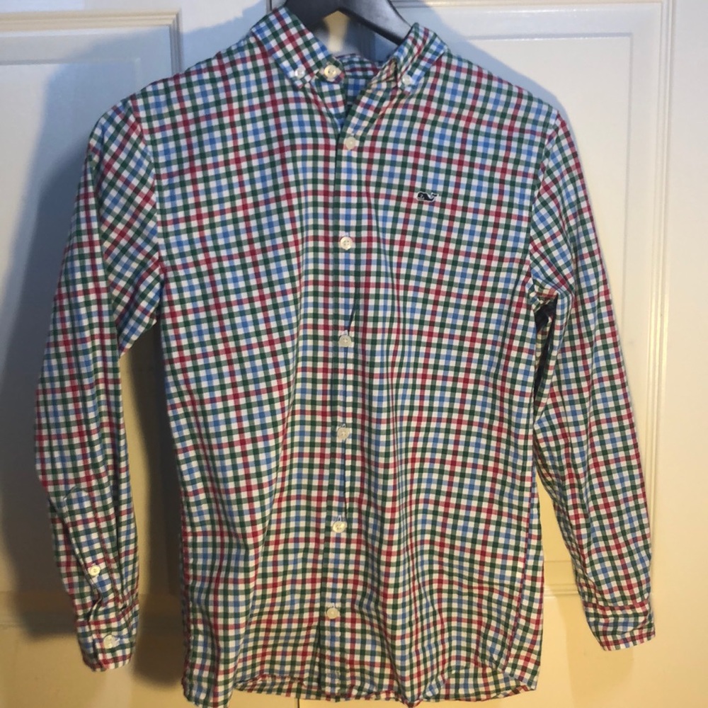 Vineyard vines boys medium button down shirt